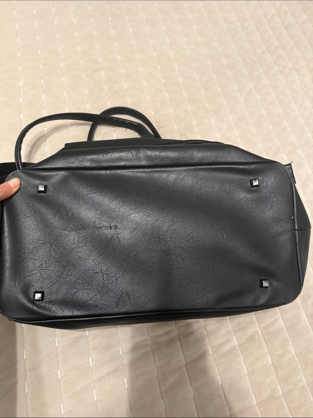 BEIS Black Canvas Mini Weekender with Detachable Shoe Storage - Picture 3 of 11